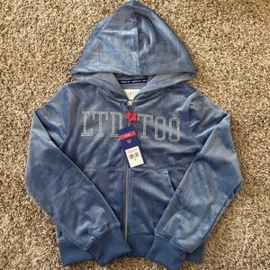 Limited Too Blue Hoodie with Rhinestone Logo